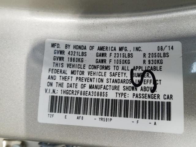 Photo 9 VIN: 1HGCR2F88EA308855 - HONDA ACCORD EXL 