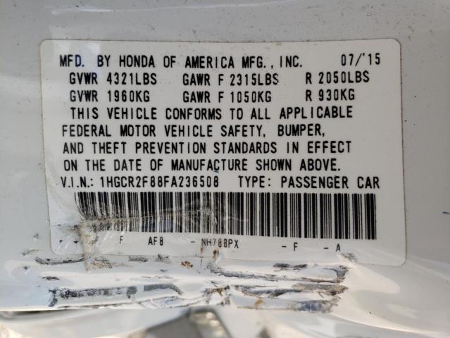 Photo 11 VIN: 1HGCR2F88FA236508 - HONDA ACCORD EXL 