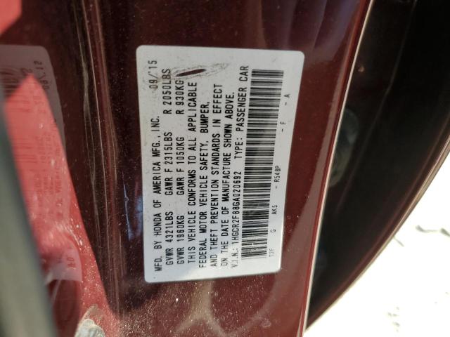 Photo 11 VIN: 1HGCR2F88GA020692 - HONDA ACCORD EXL 