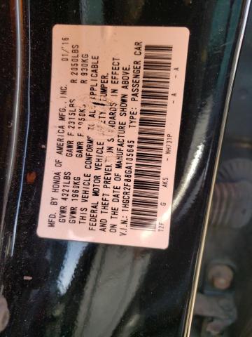 Photo 9 VIN: 1HGCR2F88GA105645 - HONDA ACCORD EXL 