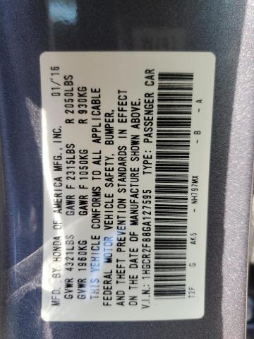 Photo 11 VIN: 1HGCR2F88GA127595 - HONDA ACCORD EXL 