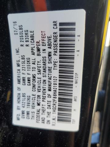 Photo 11 VIN: 1HGCR2F88HA019107 - HONDA ACCORD 