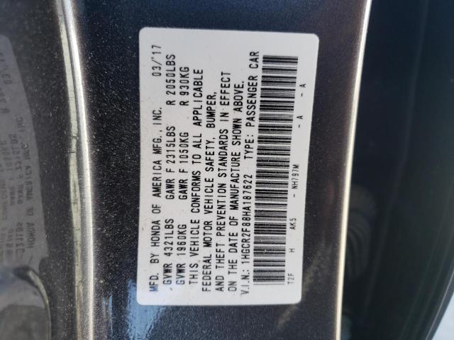 Photo 9 VIN: 1HGCR2F88HA187622 - HONDA ACCORD EXL 