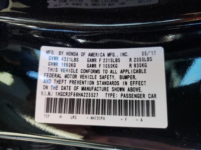 Photo 9 VIN: 1HGCR2F88HA225527 - HONDA ACCORD EXL 