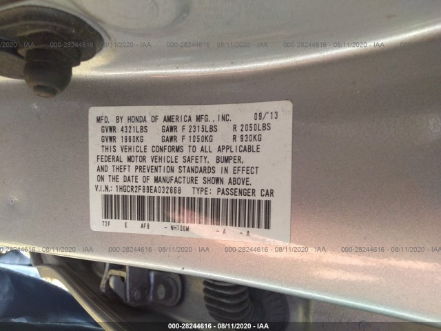 Photo 8 VIN: 1HGCR2F89EA032668 - HONDA ACCORD SEDAN 