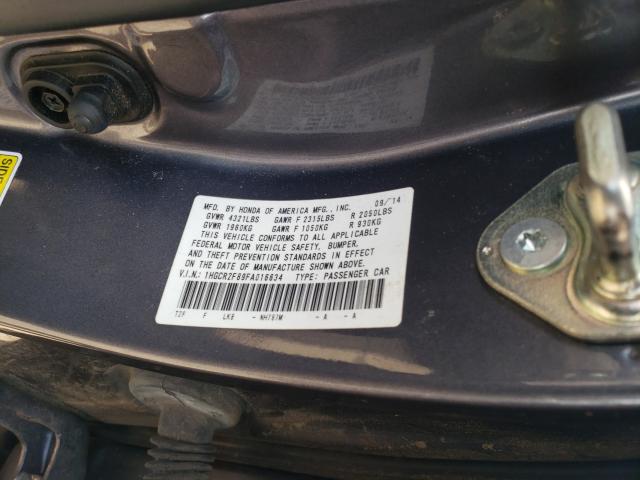 Photo 9 VIN: 1HGCR2F89FA016634 - HONDA ACCORD EXL 