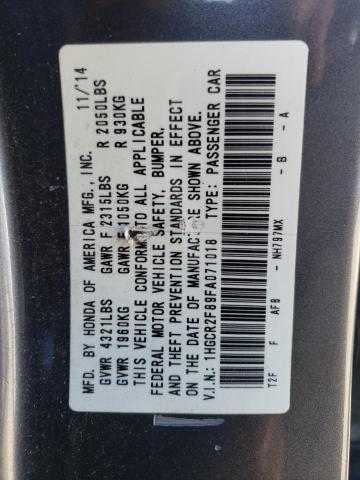 Photo 12 VIN: 1HGCR2F89FA071018 - HONDA ACCORD 