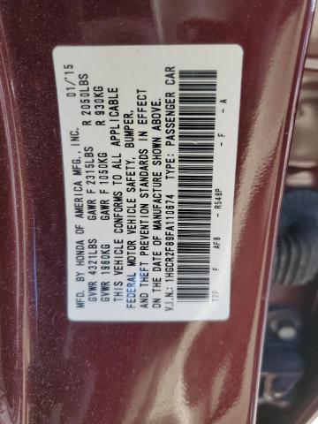 Photo 11 VIN: 1HGCR2F89FA110674 - HONDA ACCORD 