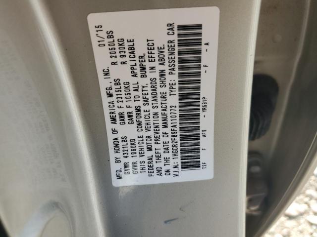 Photo 11 VIN: 1HGCR2F89FA110772 - HONDA ACCORD EXL 