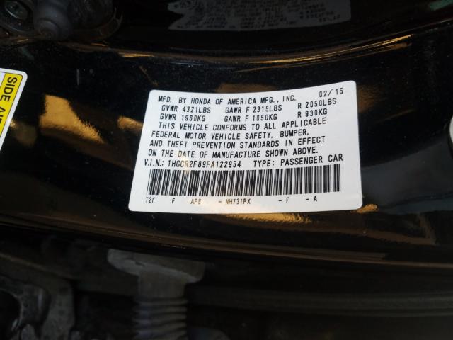 Photo 9 VIN: 1HGCR2F89FA122954 - HONDA ACCORD EXL 