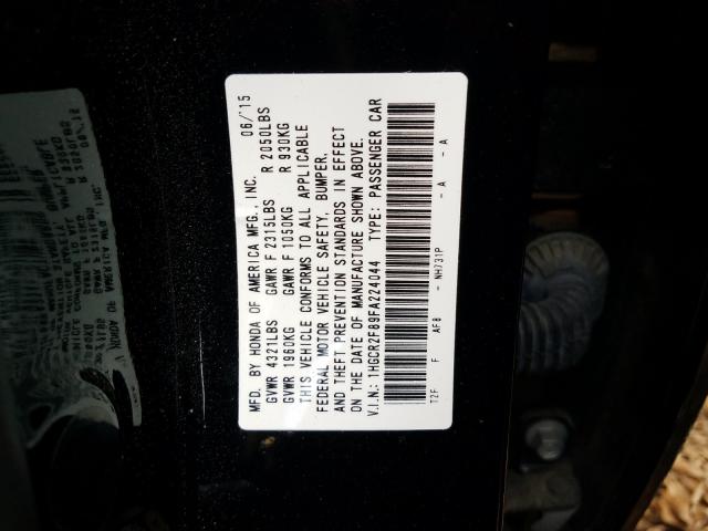 Photo 9 VIN: 1HGCR2F89FA224044 - HONDA ACCORD EXL 