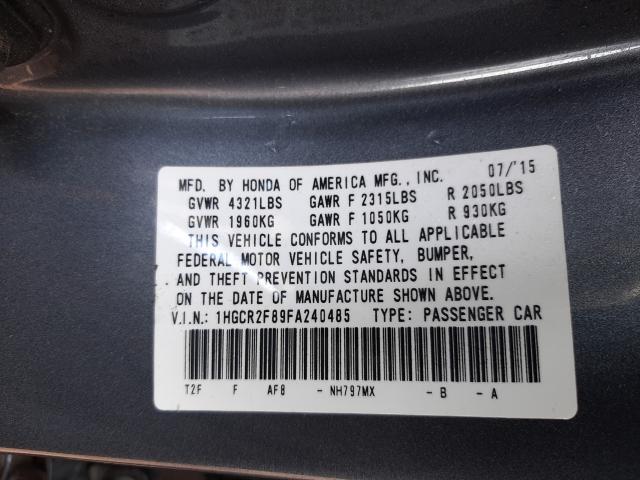 Photo 9 VIN: 1HGCR2F89FA240485 - HONDA ACCORD EXL 