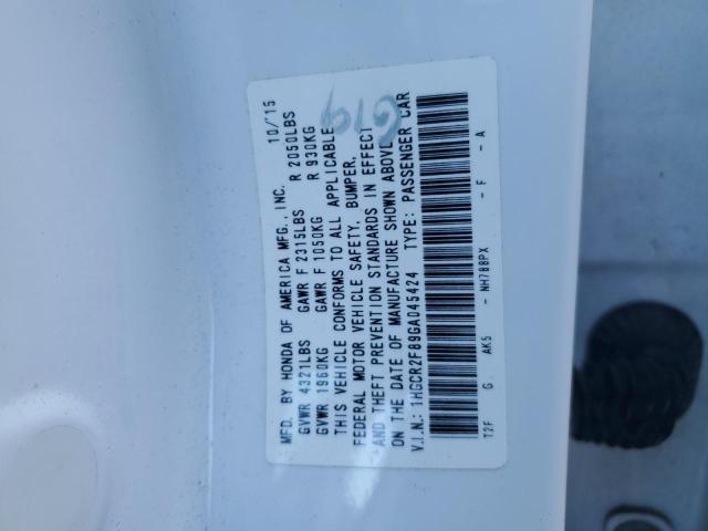 Photo 12 VIN: 1HGCR2F89GA045424 - HONDA ACCORD EXL 