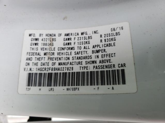 Photo 12 VIN: 1HGCR2F89HA027829 - HONDA ACCORD 