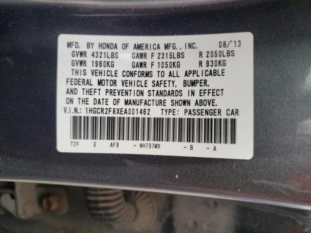 Photo 9 VIN: 1HGCR2F8XEA001462 - HONDA ACCORD EXL 