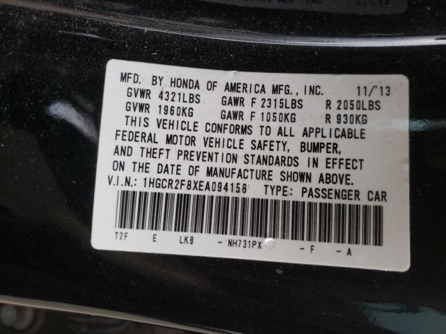 Photo 9 VIN: 1HGCR2F8XEA094158 - HONDA ACCORD EXL 