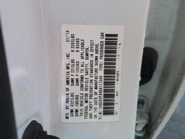 Photo 11 VIN: 1HGCR2F8XEA117549 - HONDA ACCORD EXL 