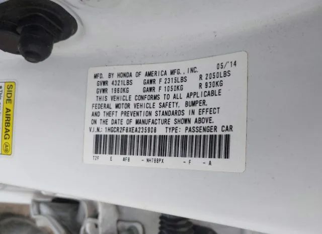 Photo 8 VIN: 1HGCR2F8XEA235908 - HONDA ACCORD 