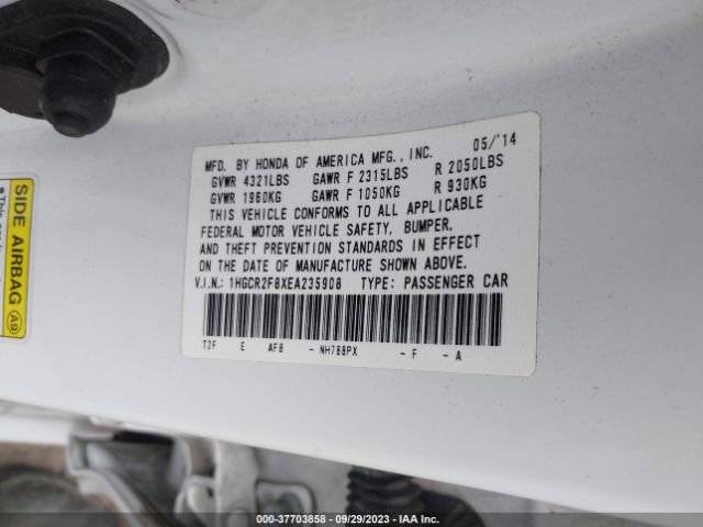 Photo 8 VIN: 1HGCR2F8XEA235908 - HONDA ACCORD 