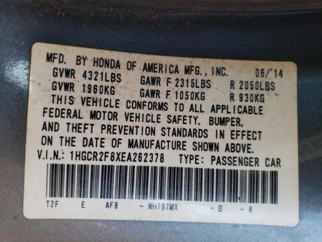 Photo 11 VIN: 1HGCR2F8XEA262378 - HONDA ACCORD EXL 