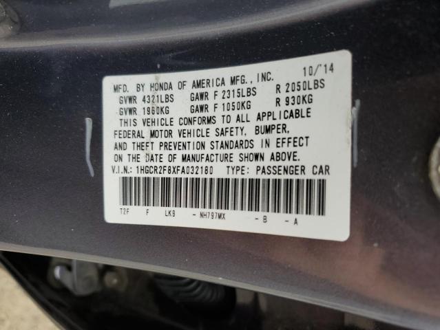 Photo 11 VIN: 1HGCR2F8XFA032180 - HONDA ACCORD 