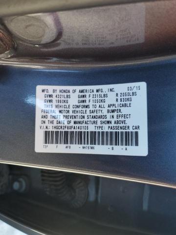 Photo 11 VIN: 1HGCR2F8XFA140105 - HONDA ACCORD EXL 