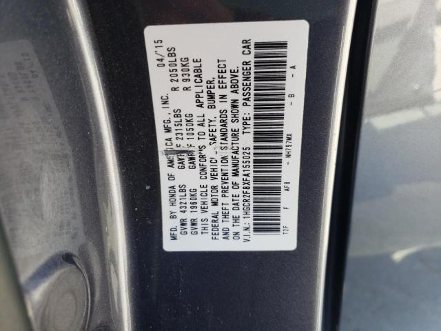 Photo 9 VIN: 1HGCR2F8XFA155025 - HONDA ACCORD EXL 