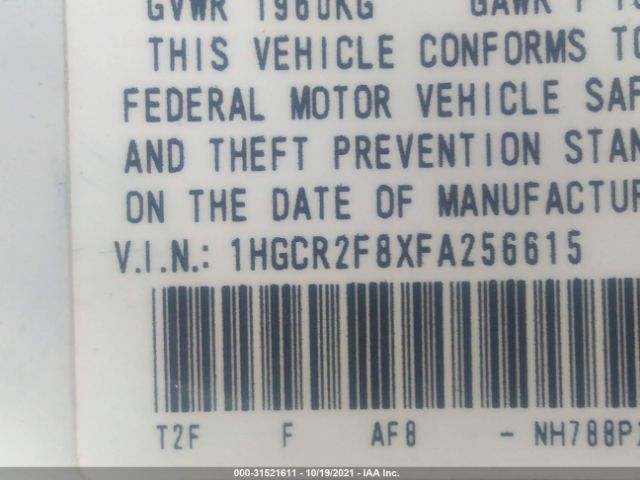 Photo 8 VIN: 1HGCR2F8XFA256615 - HONDA ACCORD SEDAN 