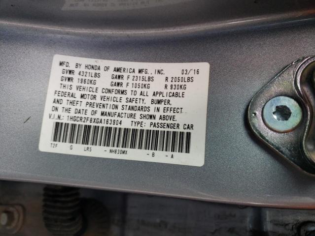 Photo 12 VIN: 1HGCR2F8XGA163904 - HONDA ACCORD EXL 