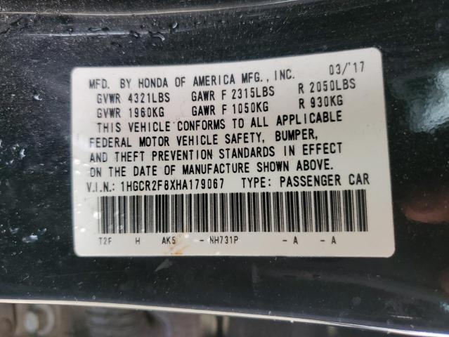 Photo 9 VIN: 1HGCR2F8XHA179067 - HONDA ACCORD EXL 