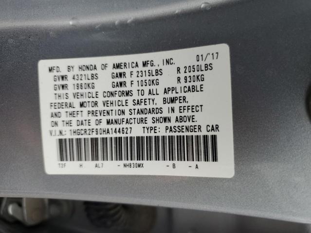 Photo 12 VIN: 1HGCR2F90HA144627 - HONDA ACCORD 