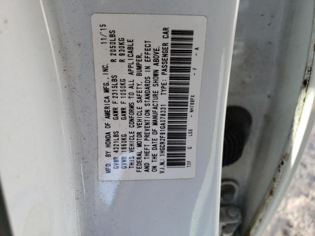 Photo 12 VIN: 1HGCR2F91GA078331 - HONDA ACCORD EXL 