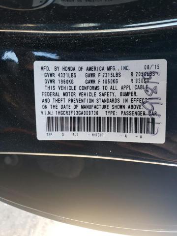 Photo 11 VIN: 1HGCR2F93GA009706 - HONDA ACCORD 