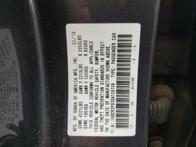 Photo 9 VIN: 1HGCR2F93GA109708 - HONDA ACCORD EXL 