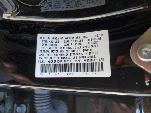 Photo 12 VIN: 1HGCR2F93GA139050 - HONDA ACCORD 