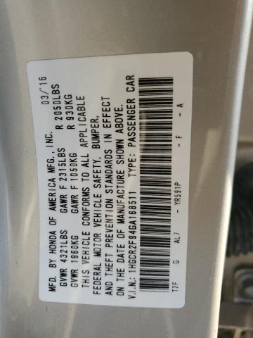 Photo 11 VIN: 1HGCR2F94GA168511 - HONDA ACCORD EXL 