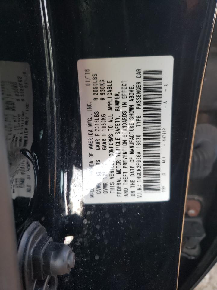 Photo 11 VIN: 1HGCR2F95GA118930 - HONDA ACCORD EXL 