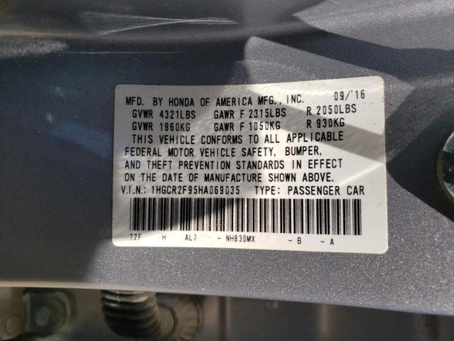 Photo 11 VIN: 1HGCR2F95HA069035 - HONDA ACCORD 