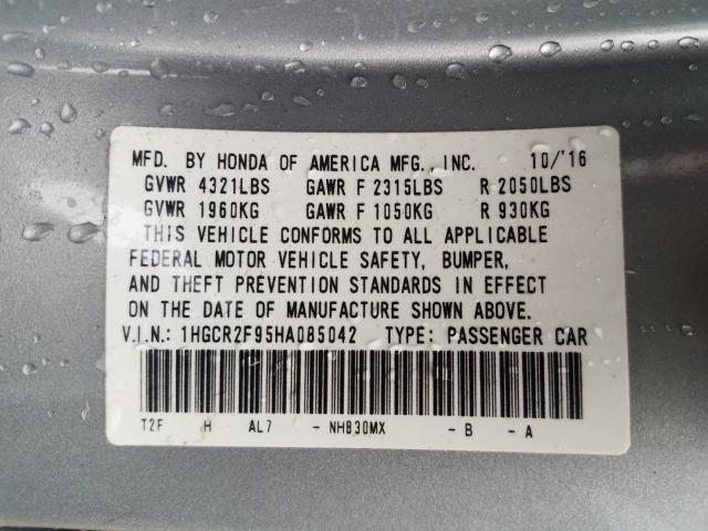 Photo 9 VIN: 1HGCR2F95HA085042 - HONDA ACCORD EXL 