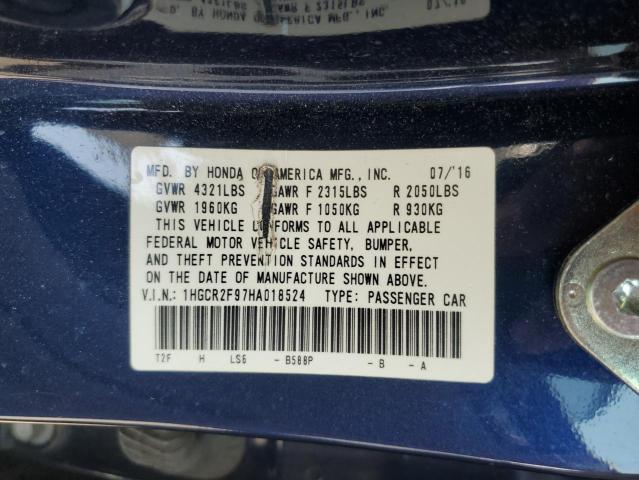 Photo 11 VIN: 1HGCR2F97HA018524 - HONDA ACCORD EXL 