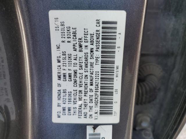 Photo 11 VIN: 1HGCR2F99GA212020 - HONDA ACCORD EXL 