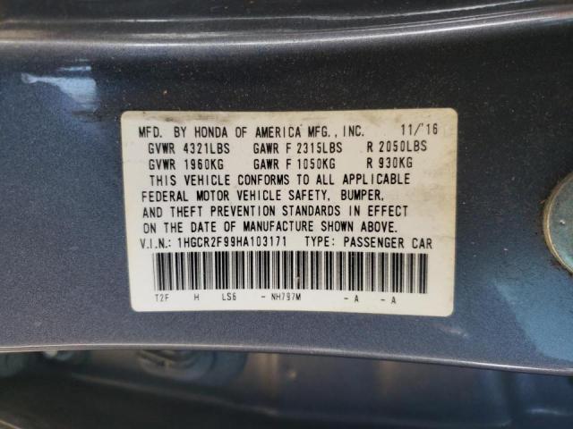 Photo 11 VIN: 1HGCR2F99HA103171 - HONDA ACCORD EXL 