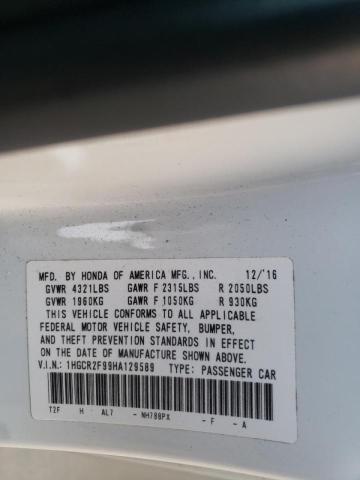 Photo 9 VIN: 1HGCR2F99HA129589 - HONDA ACCORD EXL 