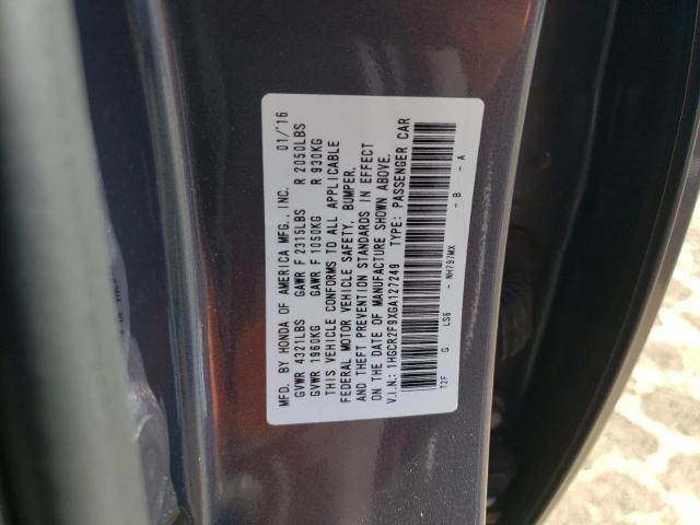 Photo 9 VIN: 1HGCR2F9XGA127249 - HONDA ACCORD EXL 