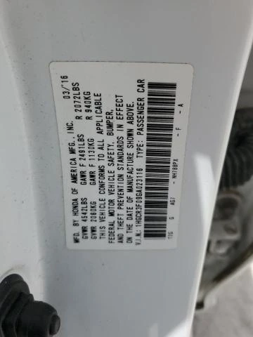 Photo 11 VIN: 1HGCR3F09GA023116 - HONDA ACCORD EXL 