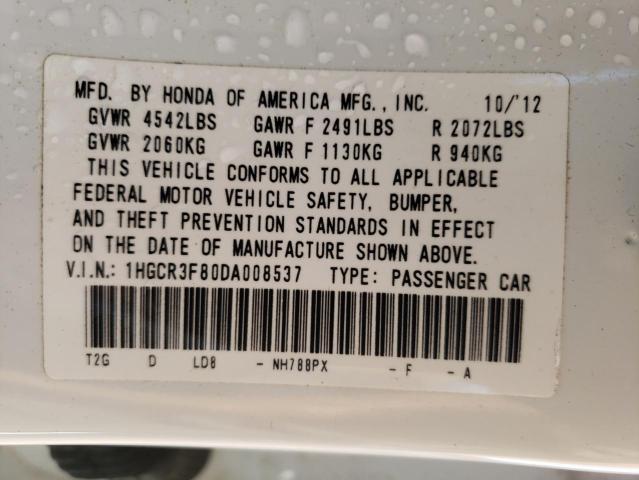 Photo 12 VIN: 1HGCR3F80DA008537 - HONDA ACCORD 