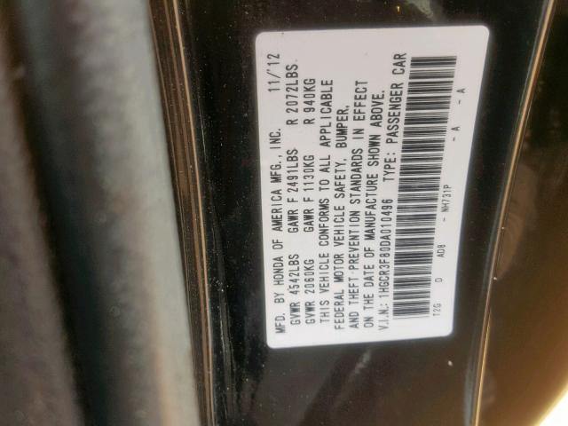 Photo 9 VIN: 1HGCR3F80DA010496 - HONDA ACCORD EXL 