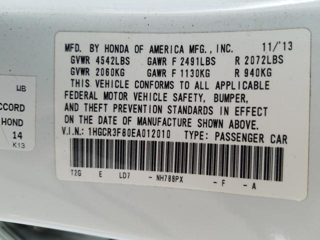 Photo 9 VIN: 1HGCR3F80EA012010 - HONDA ACCORD EXL 