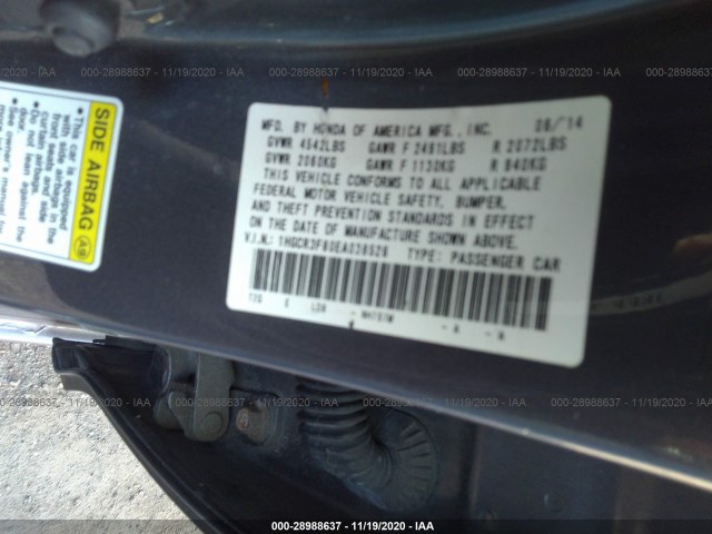 Photo 8 VIN: 1HGCR3F80EA038526 - HONDA ACCORD SEDAN 