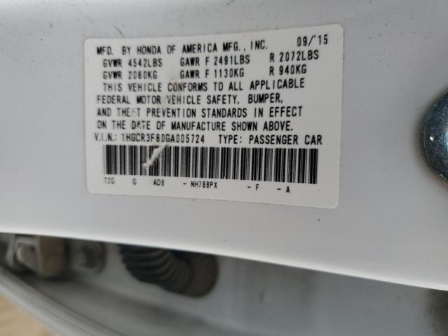 Photo 11 VIN: 1HGCR3F80GA005724 - HONDA ACCORD 